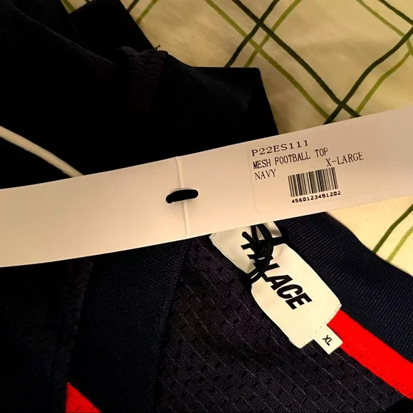 NEW Palace Skateboards Mesh Football Top Navy With Tags SS22 - Picture 5 of 7